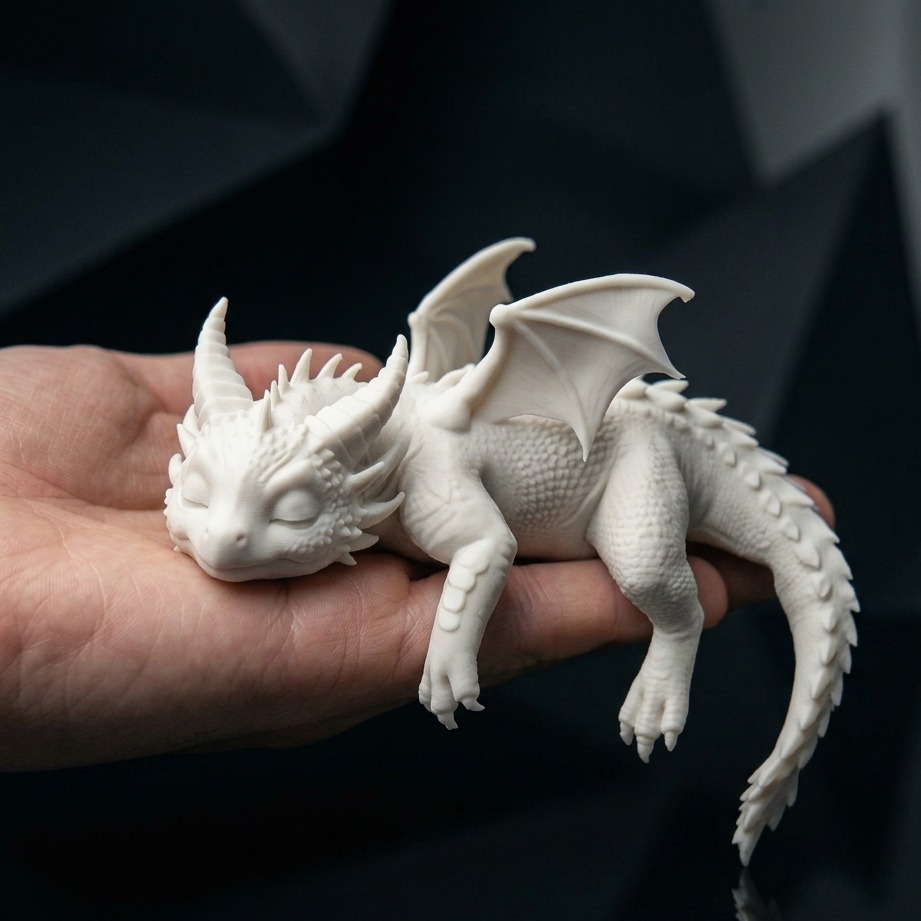 فیگور اژدهای کوچولوی خوابالو Sleeping Baby Dragon - تصویر 5