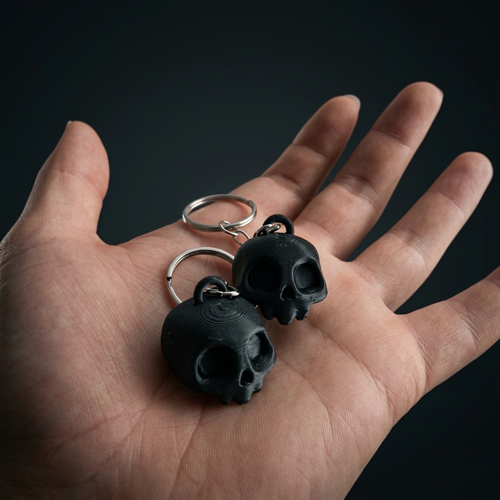 جاکلیدی جمجمه بامزه Cute Skull Keychain - تصویر 4