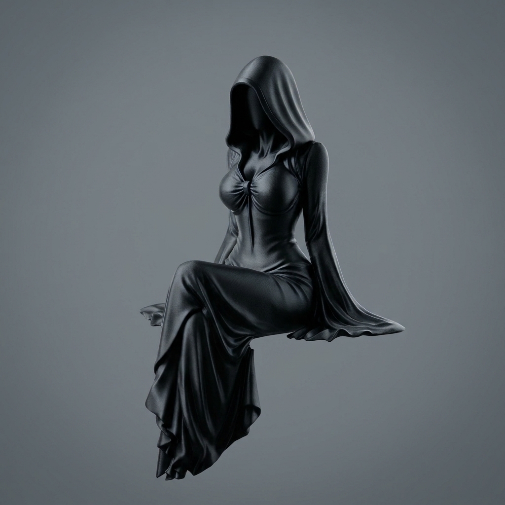 مجسمه لیدی ریپر نشسته Lady Reaper The Silent Throne - تصویر 11