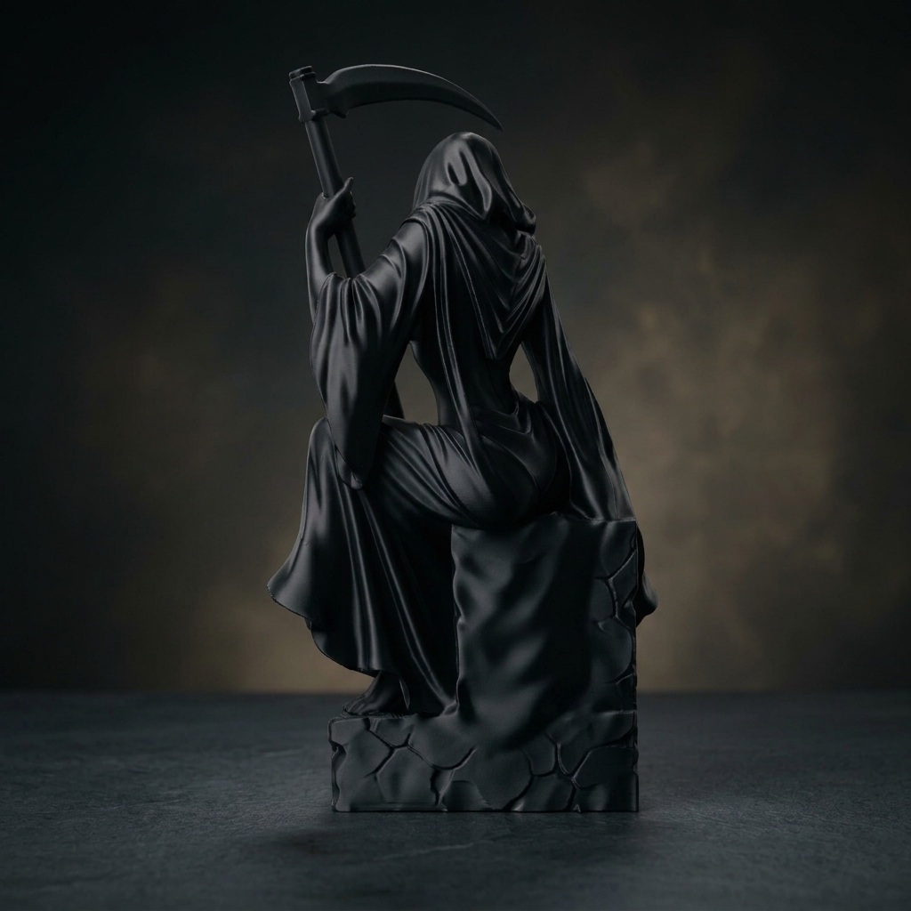 مجسمه امپراتور مرگ نشسته The Grim Empress Sitting Lady Reaper Figurine - تصویر 11