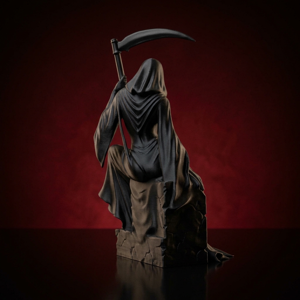 مجسمه امپراتور مرگ نشسته The Grim Empress Sitting Lady Reaper Figurine - تصویر 12