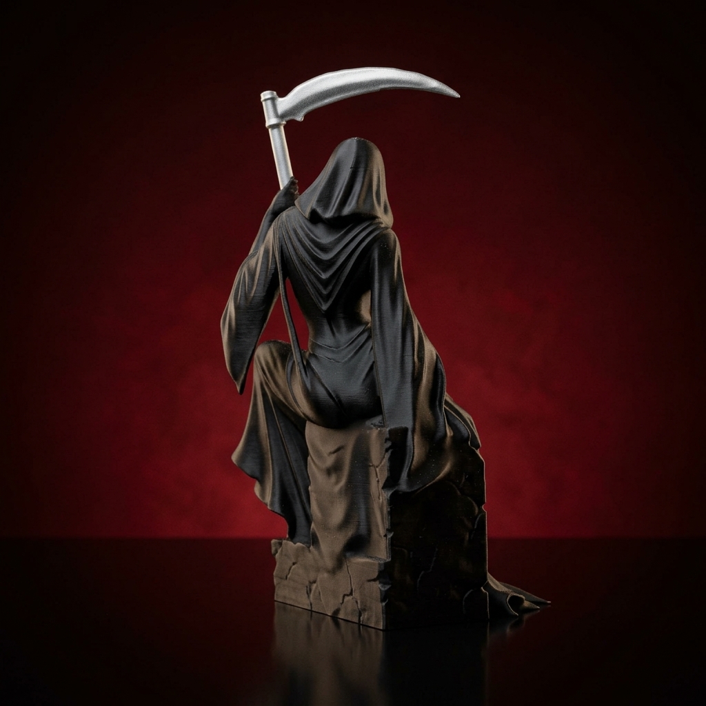 مجسمه امپراتور مرگ نشسته The Grim Empress Sitting Lady Reaper Figurine - تصویر 13