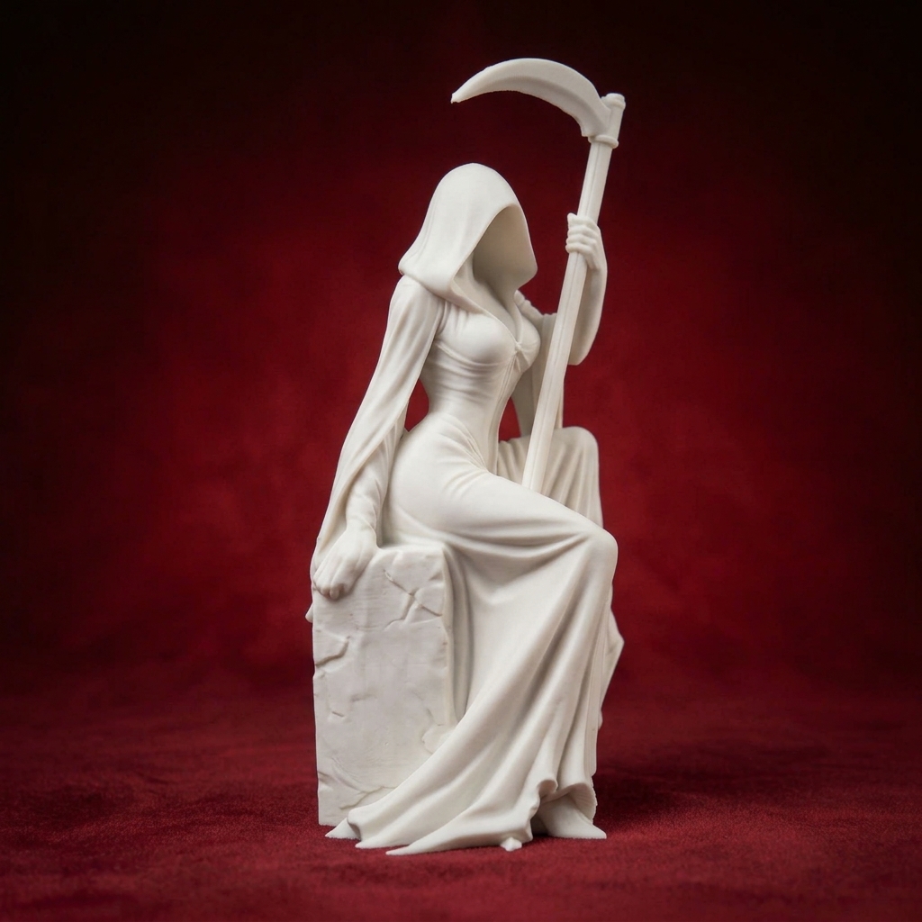 مجسمه امپراتور مرگ نشسته The Grim Empress Sitting Lady Reaper Figurine - تصویر 15