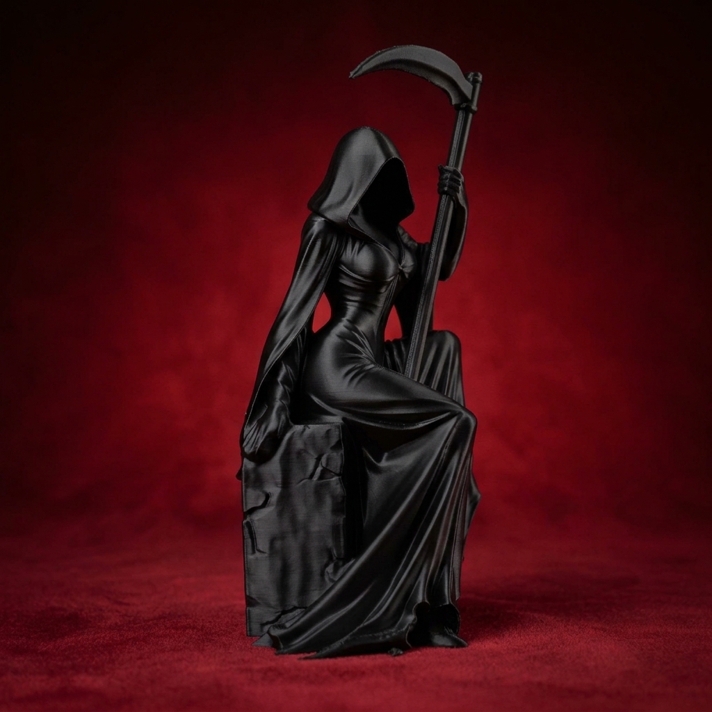 مجسمه امپراتور مرگ نشسته The Grim Empress Sitting Lady Reaper Figurine - تصویر 16