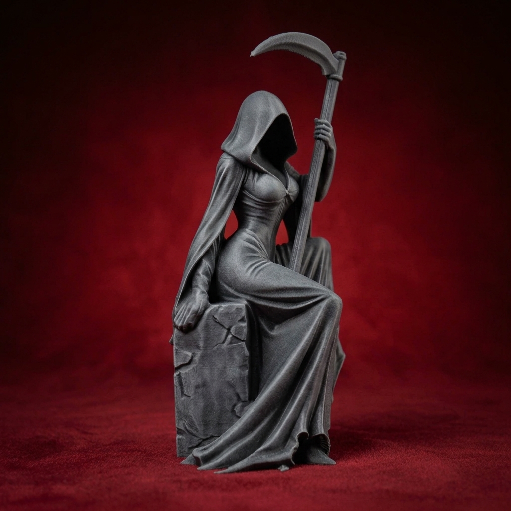 مجسمه امپراتور مرگ نشسته The Grim Empress Sitting Lady Reaper Figurine - تصویر 17