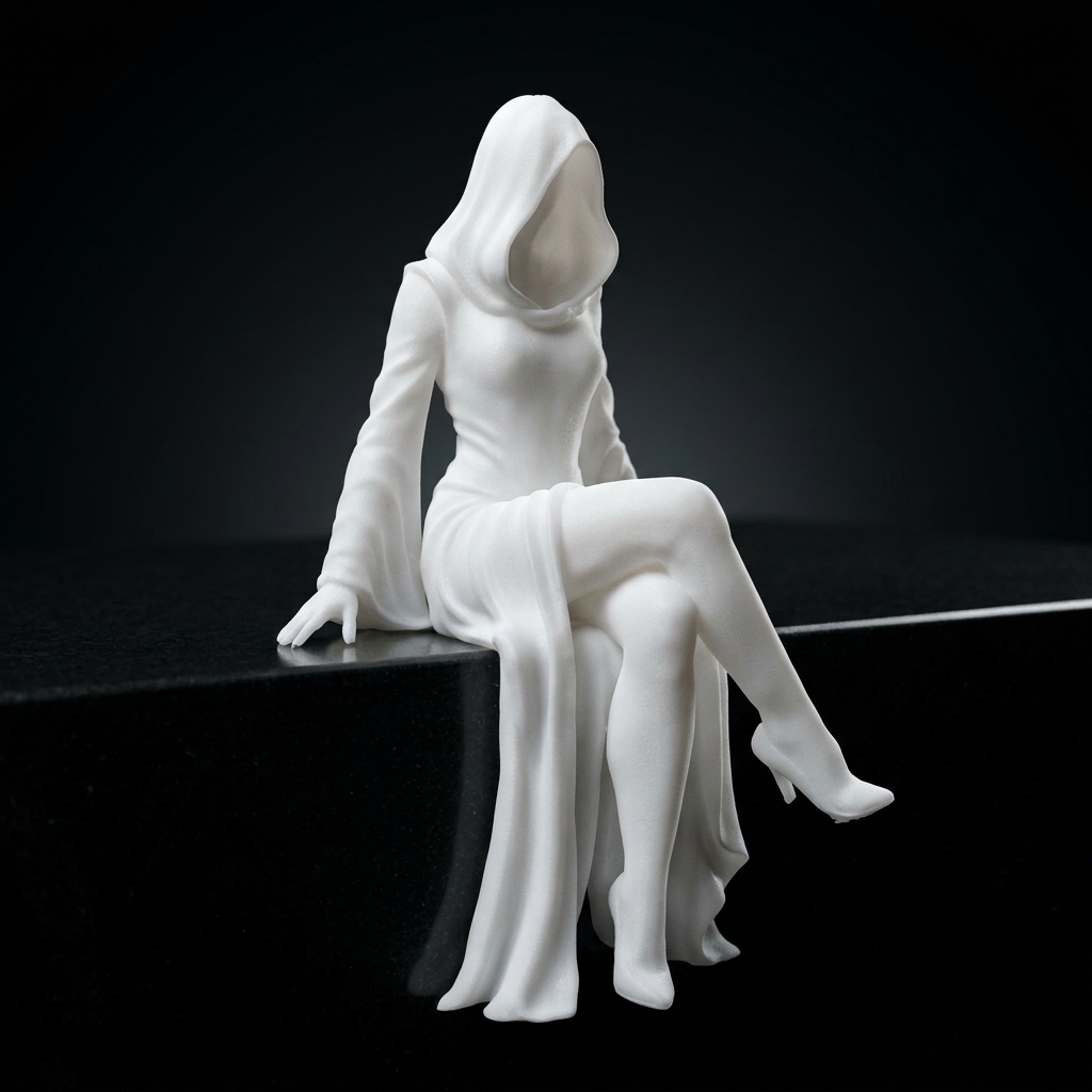 مجسمه بانوی مرگ نشسته Sitting Reapress Edge Sitter Figurine - تصویر 12
