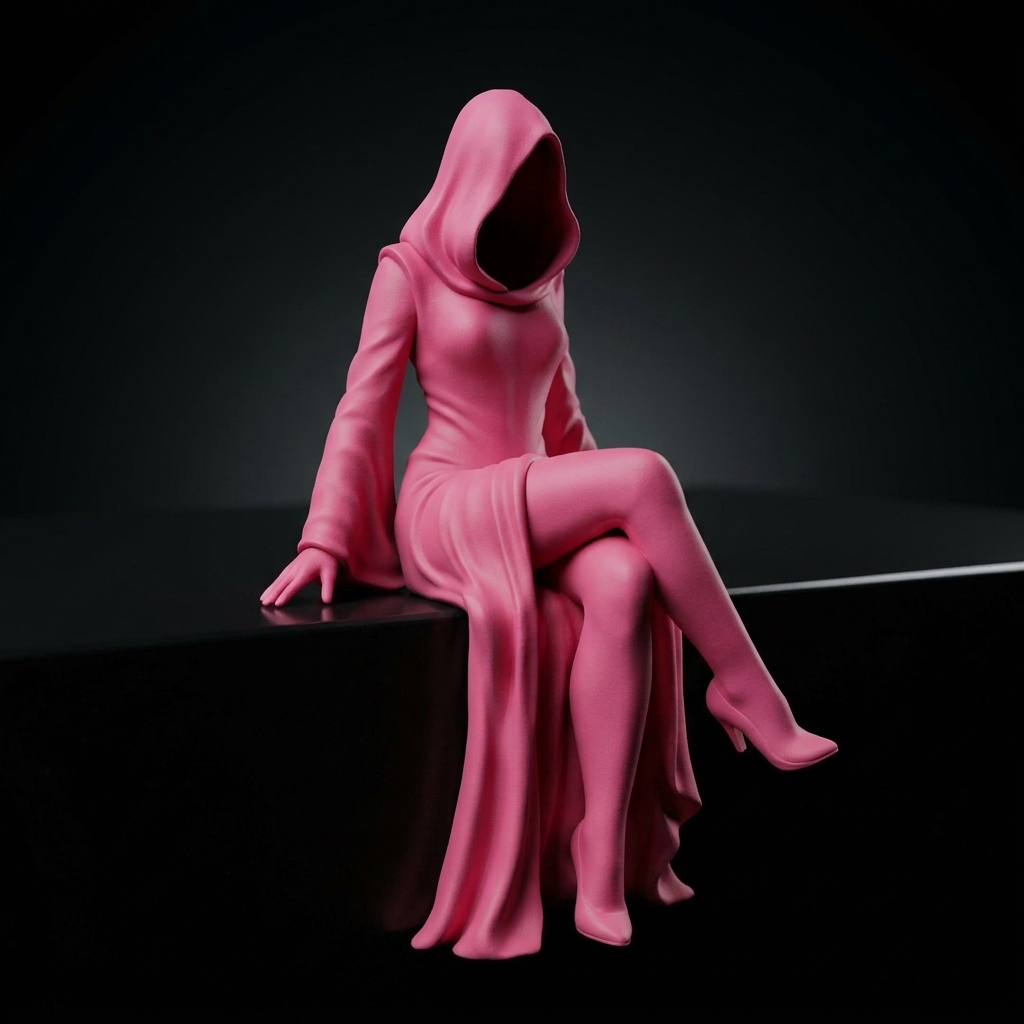 مجسمه بانوی مرگ نشسته Sitting Reapress Edge Sitter Figurine - تصویر 13