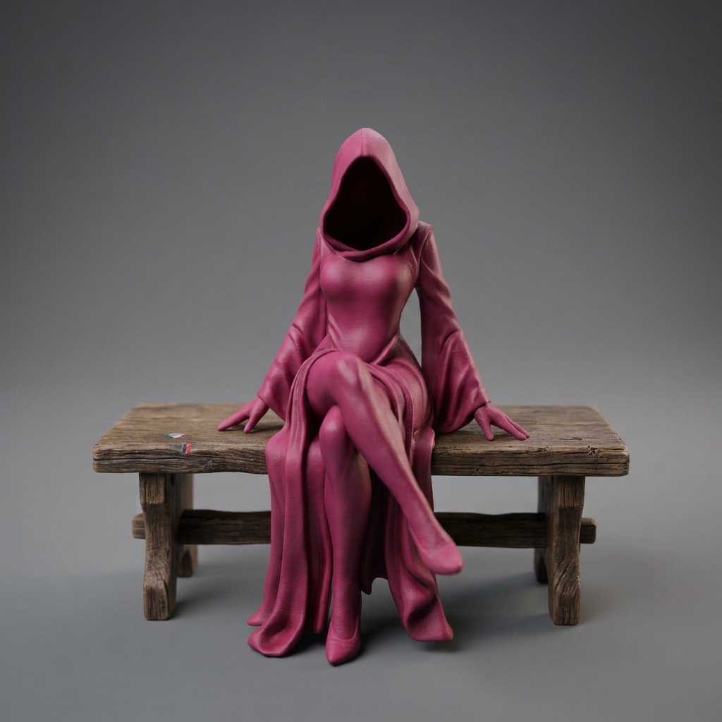 مجسمه بانوی مرگ نشسته Sitting Reapress Edge Sitter Figurine - تصویر 5
