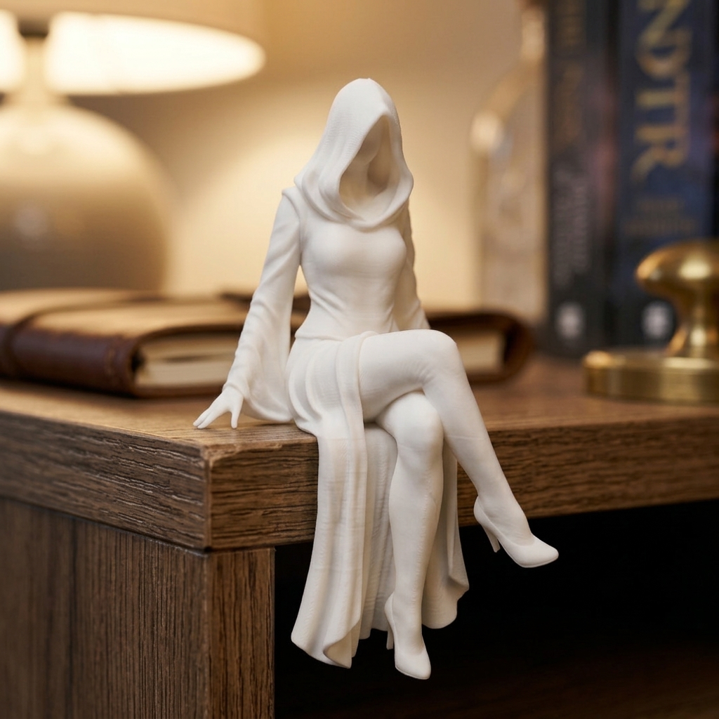 مجسمه بانوی مرگ نشسته Sitting Reapress Edge Sitter Figurine - تصویر 6