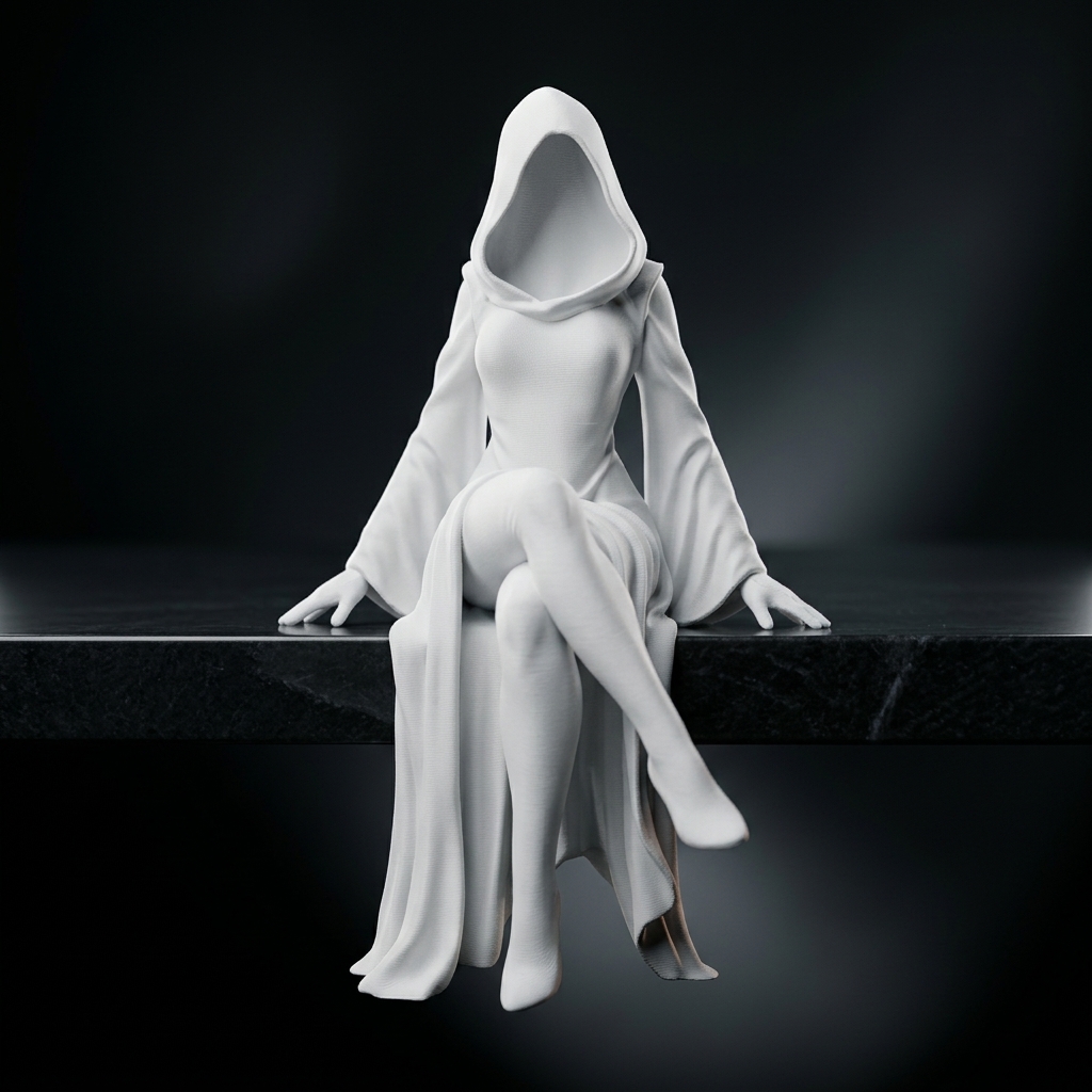 مجسمه بانوی مرگ نشسته Sitting Reapress Edge Sitter Figurine - تصویر 8